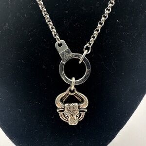 Air & Anchor Bull pendant & Cuff Keeper chain - never worn